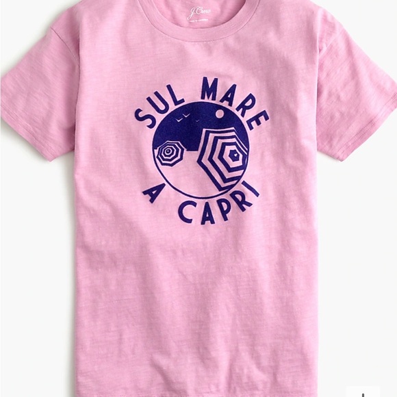J. CREW “Sul Mare a Capri” T-Shirt / Size Small - Picture 4 of 5
